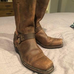 Frye boots brown harness boots